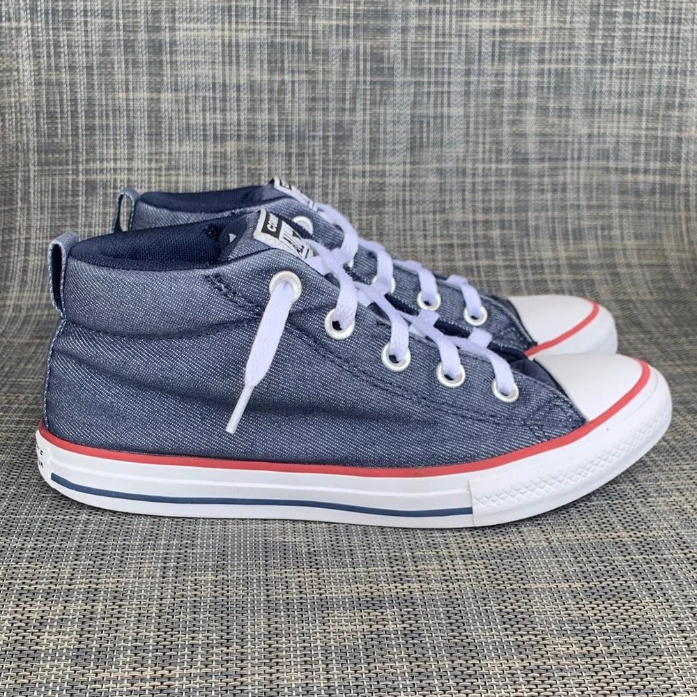 Converse Chuck Taylor All Star Street Summer Twill Mid Sneakers Youth size 3